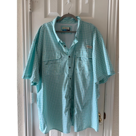 Magellan Outdoors Other - Magellan‎ Outdoors Fish Gear Shirt Men's 4XL Plaid Vented Short Sleeve Fishing
